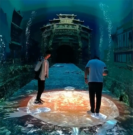 荆门梦幻千岛湖时光隧路项目（LED天幕+LED地砖屏）